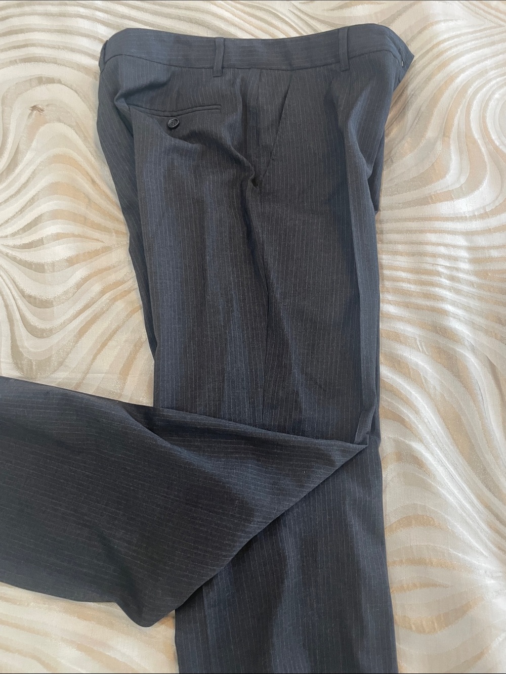 Dolce & Gabbana Women’s Charcoal Pinstripe Straight-Leg Pants